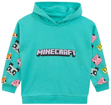 Minecraft Sweat à Capuche pour Les Filles | Sweat à Capuche pour Les Filles passionnées de Jeux | Sweat à Capuche pour Les Filles Gamers | De 5 à 13 Ans