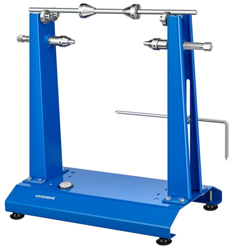 VIVOHOME Motorcycle Wheel Balancer & Truing Stand, Spin Static Truing Stand and Tire Balancing Tool for Most Motorcycles and Sport Dirt Bikes with Adjustable Centering Cones, and Truing Pointer, Blue