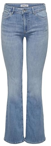ONLY Onlann Mid Flared Dnm Soo611 Noos Ensanchado Mujer