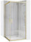 VBChome Cabina doccia 80 x 80 cm, oro 190 cm, 5 mm, ingresso angolare quadrato, per porta scorrevole, in vetro di sicurezza trasparente