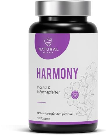 HARMONY - Mönchspfeffer & Myo Inositol hochdosiert für Frauen Balance - 90 vegane Kapseln mit Vitex Agnus Castus, L-Carnitin, Folsäure & Eisen für hormonelle Balance & Wohlbefinden