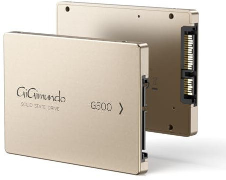 GiGimundo G500 Disque Dur SSD 2,5 1 to SATA III avec Coque légère en Aluminium SSD Interne Rapide pour Ordinateur Portable, PC, Vitesse de Lecture et d'écriture élevée