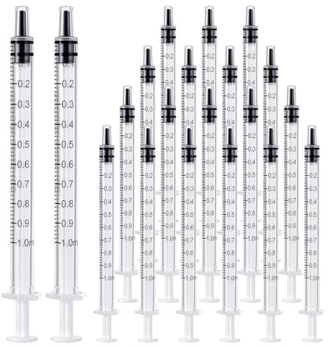 Sibba Lot de 20 seringues avec bouchon en plastique pour liquide Petit couvercle de distribution d'échantillons Seringues multifonctions pour alimentation et arrosage
