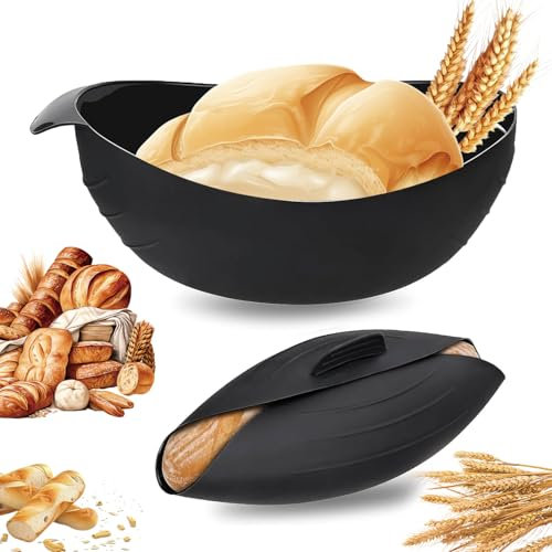 SUNXBUK Stampo per Pane in Silicone, Stampi per Pane Diametro 30 cm, Stampo da Forno Ovale 3 in 1,Ciotola da Forno Resistente al Calore Alle Alte Temperature 260°C, per Torte e Pasticcini