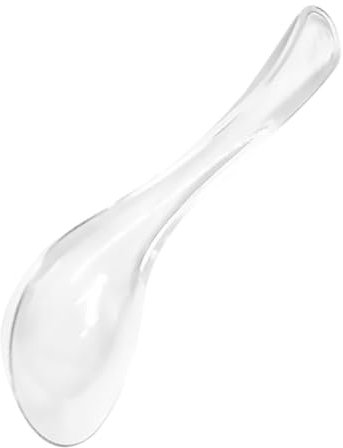 Garneck Cucchiaio Trasparente per Zuppa e Dessert e Facile per Ristoranti e Utilizzo Design Raffinato per Buffet e Feste per Asiatici e Piatti Gourmet