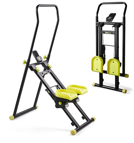 Phoenix Fitness Stair Stepper Exercise Machine - Foldable Stair Climber for Cardio & Full-Body Workout - Quiet, Portable, Low-Impact Vertical Step Machine with Adjustable Handle, Pedals & LCD Display