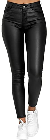 Leggings da donna in pelle PU, a vita alta, opachi, da allenamento, in ecopelle, elasticizzati, sportivi, pantaloni skinny, pantaloni in similpelle, con push up