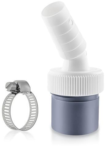 Adattatore di scarico lavatrice DN 40 mm – doppio connettore universale per lavastoviglie, collegamento lavatrice con raccordo di ingresso da 19 – 24 mm e uscita tubo da 40 mm con fascetta per tubo
