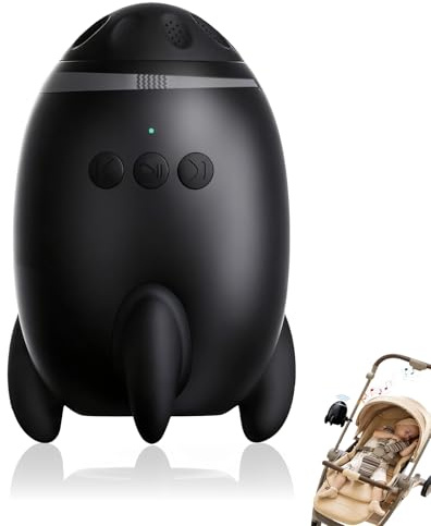 Kinderwagen Schaukler, 11 Weißgeräusche & Bluetooth Musik mit 1200mAh Akku für 3.5h Betrieb federwiege motor kinderwagenschaukler motor federwiege Kinderwagen rüttler Kinderwagen wackler