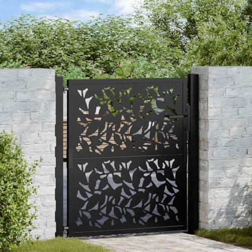 Canditree Metal Lockable Garden Gate, Outdoor Steel Door with Lock for Pathway, Garden Entrance (85 x 100 cm)