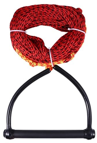PHENOFICE Cuerda de Esquí Acuático Negra de Nylon, 1 Sección, Fácil de Manejar y Resistente Humedad para Wakeboard y Kneeboard en Barco Color Aleatorio