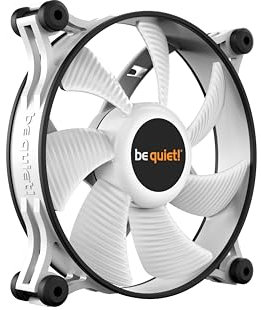 be quiet! Shadow Wings 2 120mm PWM White Lüfter, hohe Höchstgeschwindigkeit, niedrige Mindestdrehzahl, optimierter Lüfterrahmen, außergewöhnlich hoher Luftdruck, leiser Betrieb, Rifle-Lager, BL089