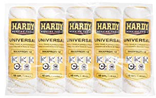 HARDY WORKING TOOLS 5x unidades Recambio Rodillo 25cm, Pelo 12mm, Diámetro 48mm,unidades Recambio Rodillo, Rodillo de color, rodillo lacar, amarillo-blanco