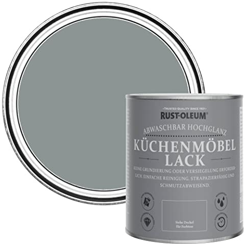 Rust-Oleum Grey Kitchen Cupboard Paint in Gloss Finish - Slate 750ml