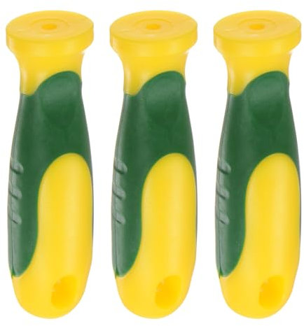 HARFINGTON 3pcs Rubber File Handle 3.27 Inch Round Hole Ergonomic Handles for Chainsaw File