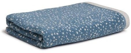 Möve Bohemian Dreams Spots Handtuch 50 x 100 cm aus 100% Baumwolle, Nature/Steel Blue