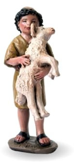 Bambino con Agnello | Figure misteriose |Figure del presepe |Serie 11 cm| Progettato da José Luis Mayo Decorazione natalizia |Nascita