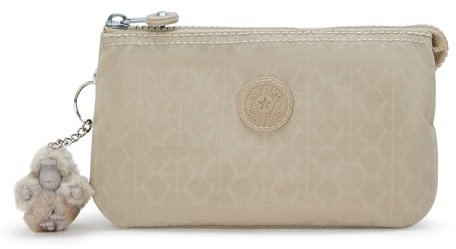 Kipling Creativity Große bedruckte Tasche, Schild Beige geprägt, Medium, Casual