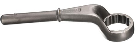 sourcing map Llave de mango tubular de extremo de caja offset CR-V de 2 pulgadas con 12 puntos de compensación de un solo extremo llave Torx de cuello alto para apretar, quitar tornillos y