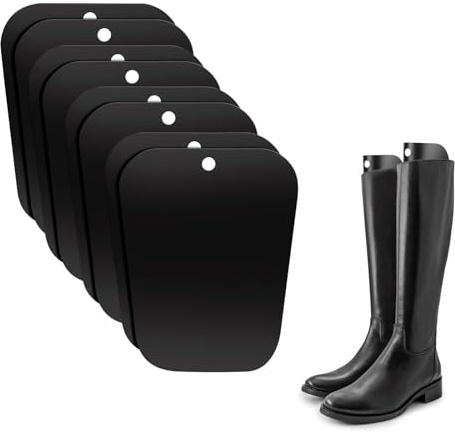 MVOLEGDE 8 Stück Stiefelspanner, Schwarz Stiefelspanner Damen, Wiederverwendbare Pp Kunststoff Wasserdicht Stiefel Spanner, 15 x 21.5cm Stiefelformer, für Damen Und Herren Stiefel Optimalen Halt