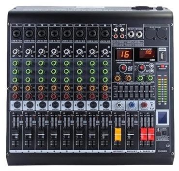 Mixer Audio, 8-kanals Professionell Mixerkonsol Med Bluetooth For Scenframträdanden för livestreaming