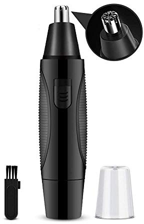 Tagliapeli per naso, Rifinitore for orecchie, naso e sopracciglia – indolore for uomo donna, a batteria, kit rifinitore for peli del