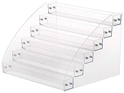 Expositor de Esmalte de Uñas, Organizador de Esmalte de Uñas, 6 Tipos de Esmalte de Uñas Duradero Acrílico Transparente Soporte Organizador de Maquillaje Soporte para Esmalte de Uñas