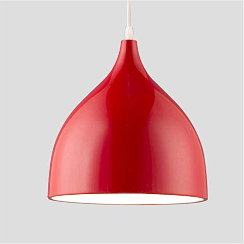 Lampade A Sospensione A Tirante E27 LED Moderni Metallo Paralume Lampadario Regolabile in Altezza Per Cucina Da Ristorante Bancone Cafe Bar Cucina Corridoio Deco Luce Pendente lampadario(Rosso)