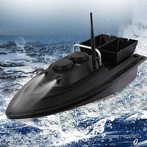 SHZICMY Intelligentes Fischköder-Boot, GPS, 400-500 Meter Fernsteuerung, 2 unabhängige Köderboxen, 5200 mA Lithiumbatterie, Erwachsene, Outdoor-Enthusiasten, Unisex