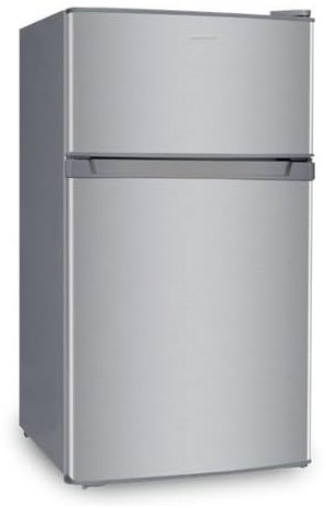 INFINITON Frigorifico Dos Puertas FG-85D8, 85 cm, 85 l, E, Inox, Tirador Integrado, Luz LED (Inox | FG-85D8XEG)