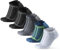 DANISH ENDURANCE Ankle Running Socks, Trainer Socks, Anti Blister, for Sports, Men & Women, Unisex, 5 Pack, Multicolor (2xBlack, 1xBlue/Yellow, 1xGrey, 1xWhite), 9-12