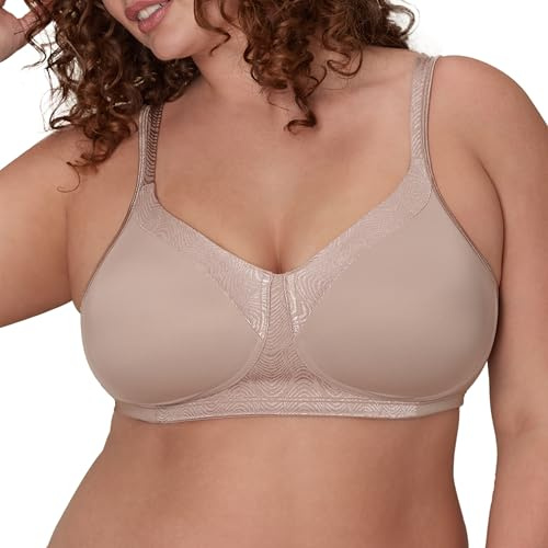 Playtex Women's 18 Hour Wireless Bra, Full Coverage Cool and Breathable T-Shirt Bra with 360 Support, Evening Blush, 46B
