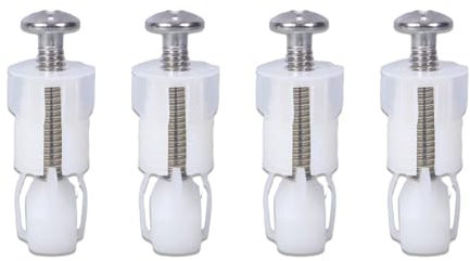 QEQSHQO 4 unidades Tornillos de nailon para Fijaciones para Asiento de Retrete,Montaje Superior,Bisagra