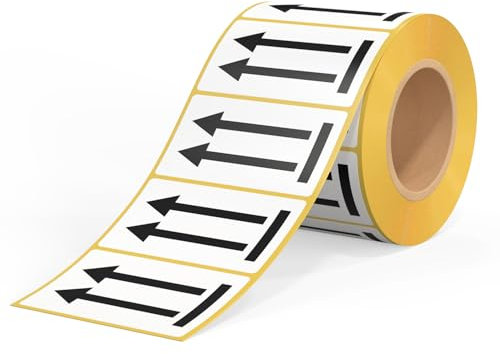 Multi-Shopping Warnetiketten Doppelpfeil - Versandetiketten - Seite nach oben 74 x 105 mm 500 Etiketten Paketaufkleber Ausrichtungspfeile