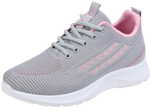 Gesundheitsschuhe Schuhe Frauen Sneaker Weiß Weiß Laufen Outdoor Mesh Sport Paare Schuhe Atmungsaktive Schuhe Barfuß Schuhe Sneakers Laufschuhe Damen Sneaker (Grey, 39)