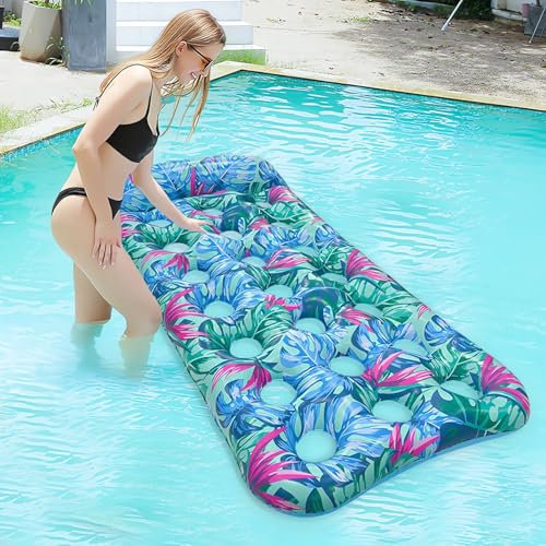 ZHODADA Bouee Piscine Adulte, Matelas Gonflable pour Piscine Plage Chaise Longue Hamac Gonflable Adultes Matelas Gonflable Lit Flottant Gonflable