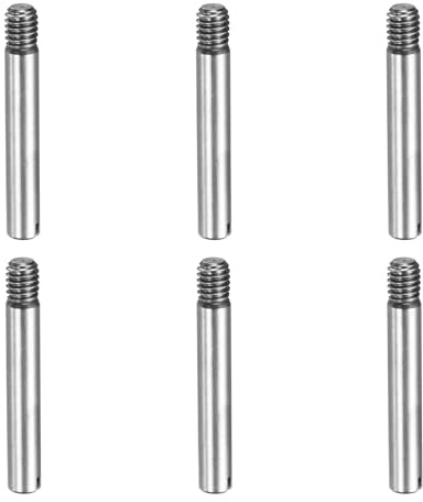QUARKZMAN 6 Pz Perni Cilindrici Scanalati M4 X 25mm, Perni Di Allineamento Filettati Esterni In Acciaio Inox 304 Supporti Mensola Perno Per Montaggio Mobili, Progetti Fai Da Te
