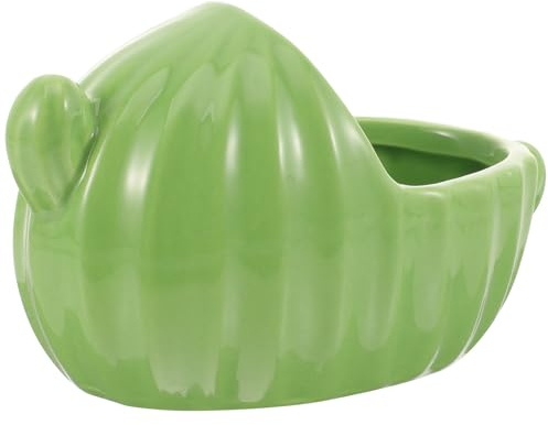 PRETYZOOM Bañera de Cerámica Verde para Chinchillas y Erizos, Resistente y Fácil de Limpiar, Adecuado para Baño y Juego en Jaulas Pequeñas