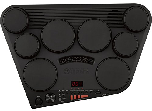 Yamaha DD-75 Digital Drums - Tragbare E-Drums mit 8 berührungsempfindlichen Schlagzeug-Pads, Schlagzeug mit Lautstärkeregler und Kopfhörern in Schwarz