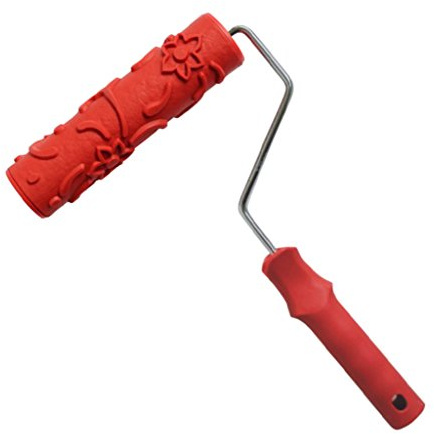 Sharplace Farbroller, 7 '' Geprägte Malerrolle Strukturwalze Malerwalze Gemusterter Farbroller, Empaistische Maserung Muster Roller mit Griff Farbwalze Lackierwalze für Home DIY Wanddekoration, # 10