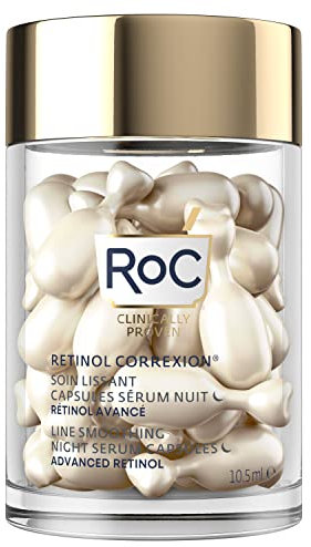 RoC - Retinol Correxion Line Smoothing Nachtserum Kapseln - Tägliche Anti-Aging Hautpflege - Straffende Feuchtigkeitspflege - 30 Stück
