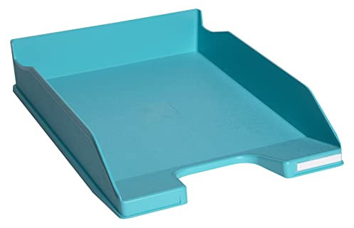 Exacompta 11367D Premium Briefablage Combo Midi DIN A4. Idealer Briefkorb für Ihre Organisation. Robuster und stapelbarer Ablagekorb Blauen Engel zertifiziert Forever Young Türkis