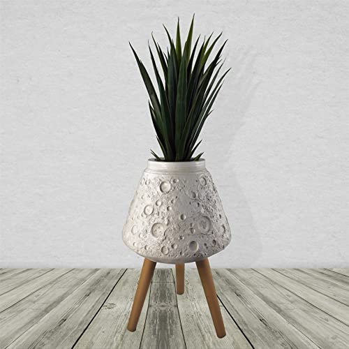 Leaf Extra Large Cachepot Planters, Wood, 62cm Lunar White