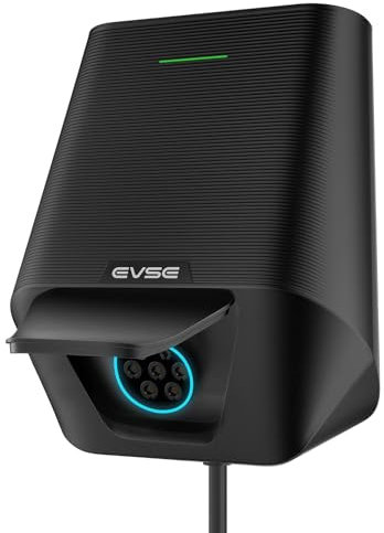 WISSENERGY Wallbox 7KW für Elektrofahrzeuge, Einphasig 32A | 24A | 16A | 240v mit Typ 2 Anschlüsse, Intelligente EV-Ladestation mit Europäischem Standard IEC 62196-2 für BEV PHEV Typ 1/2 Modus 3