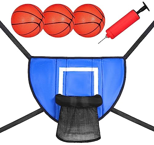 TTETTZ Mini Basketballkorb für Trampolin mit Gehäuse, Universeller Basketballständer
