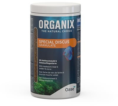 OASE ORGANIX Discus Special Granulate 1000 ml - Aquarienfutter für Diskusfische, für eine stressfreie Fütterung, unterschiedliches Sinkverhalten