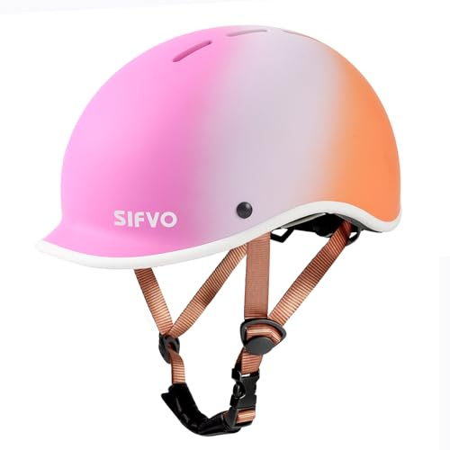 Fahrradhelm Kinder Retro Skaterhelm für Jungen und Mädchen, Skateboard Scooter Kinder Helm Verstellbar 51-55cm