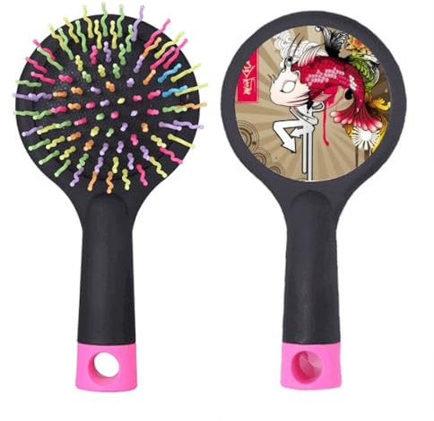 Cepillo de pelo para desenredar el pelo con patrón de ondas de carpa japonesa