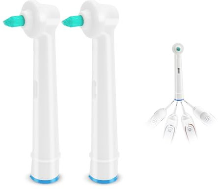Interdental Ersatzbürsten Zahnbürstenköpfe Kompatibel mit Braun Oral-B Elektrische Zahnbürste Set 2 Stück für Zahnzwischenräume