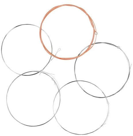 Banjo-Saiten-Set für verbesserte Leistung, beschichteter Stahl und Kupferlegierung mit Anti-Rost-Beschichtung, einfache Installation für Anfänger, 5 Stück
